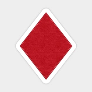 Red Diamond Faux Felt | Deck of Cards Style | Cherie's Art (c)2020 Sticker